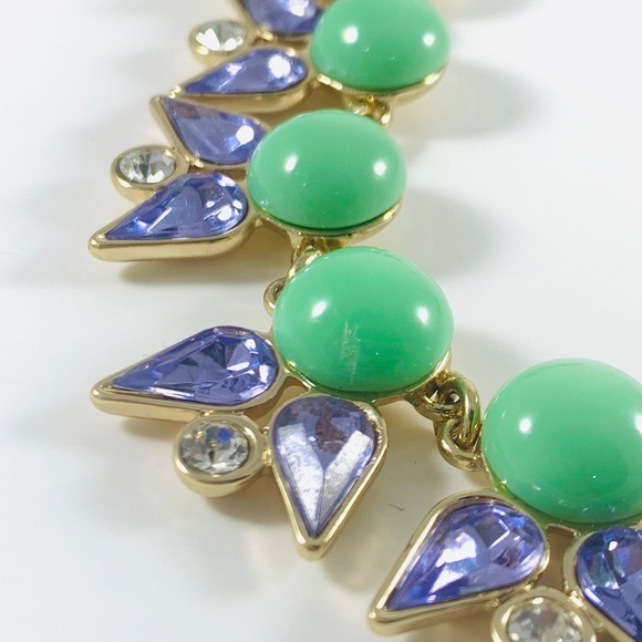 J Crew Statement Necklace Green Blue - BR - Picture 8 of 9